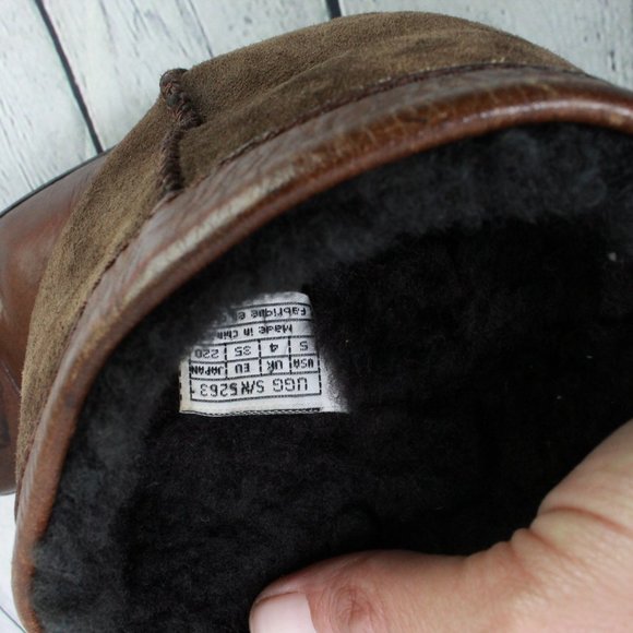 UGG Wrangell Shearling Lined Waterproof Boots Sz 5 - Picture 7 of 9